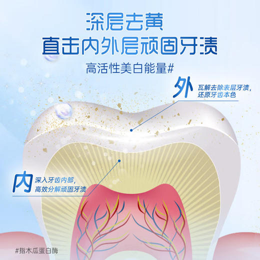 舒比拓去黄美白牙膏200g-5935 深层去黄 长效锁白 击退牙渍 美白闪耀 商品图5
