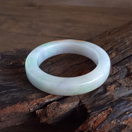 【天然正品】A货翡翠天然厚桩细腻糯种福禄寿58.5号翡翠手镯231225AK48 商品图5