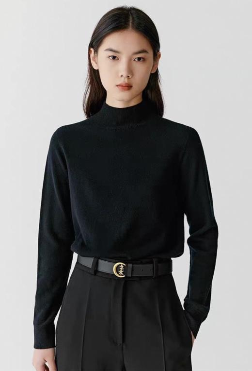 品牌订单高档100%羊绒软黄金半高领无缝一体成衣 商品图7