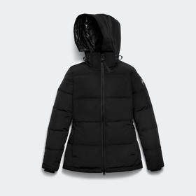 CANADA GOOSE 加拿大鹅 女士黑标徽章 Chelsea 派克绗缝连帽羽绒服 黑色 3804WB 9061