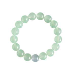 【天然正品】A货翡翠天然收藏级细腻无纹裂冰种春带彩晴水约10.8MM翡翠圆珠手串301225NJM17