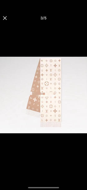 秋冬特惠💰260 LV围巾 花卉和 LV 字母