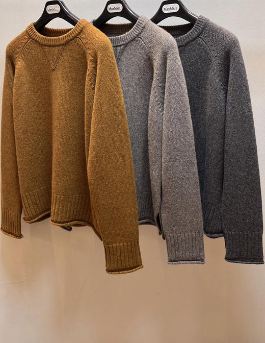 13-2渠道货 夯实重磅 马鞍肩+倒三角 小禾 合股羊绒 宽松箱式 针织套头衫 商品图10