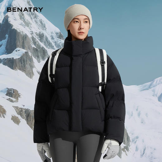 BENATRY贝纳川女生短款保暖立领户外90白鸭绒羽绒服外套秋冬新品EGF405307 商品图4
