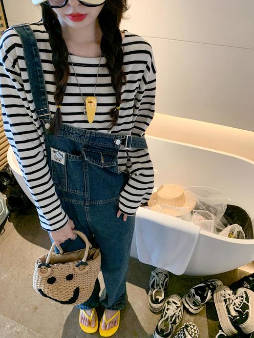 <曾小咸推荐>现货秒杀 ！微信超特价！条纹长袖t恤 日常129.99 立减60 秒杀69.99！加长款牛仔裤  秒杀79.99！！ 商品图7