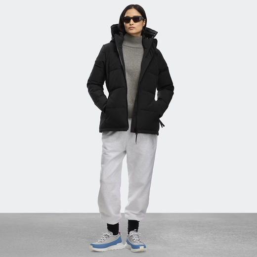 CANADA GOOSE 加拿大鹅 女士黑标徽章 Chelsea 派克绗缝连帽羽绒服 黑色 3804WB 9061 商品图6