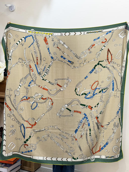 秋冬特惠💰420 爱马仕围巾 羊绒新款 买了都说好看 推荐 爱马仕双面同色羊绒方巾 商品图8