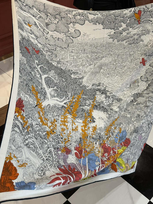 秋冬特惠💰420 爱马仕围巾 秋冬搭配利器 双面同色 版真丝羊绒披肩！ 商品图7