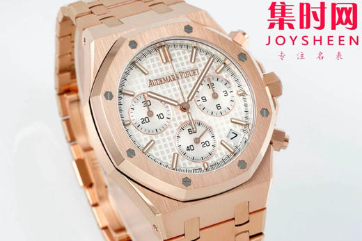 DDF配重版 重量200克+ 爱彼皇家橡树计时26240系列 全玫金钢带款 DDF26240皇家橡树无卡度版本 丹东4401机 拥有计时飞返功能 男士腕表 商品图1