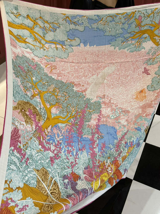 秋冬特惠💰420 爱马仕围巾 秋冬搭配利器 双面同色 版真丝羊绒披肩！ 商品图7