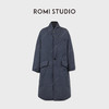 ROMI STUDIO冬日暖阳*95白鹅绒人字纹保暖长款鹅绒外套RWCWW86210 商品缩略图0