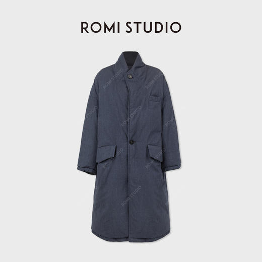 ROMI STUDIO冬日暖阳*95白鹅绒人字纹保暖长款鹅绒外套RWCWW86210 商品图0