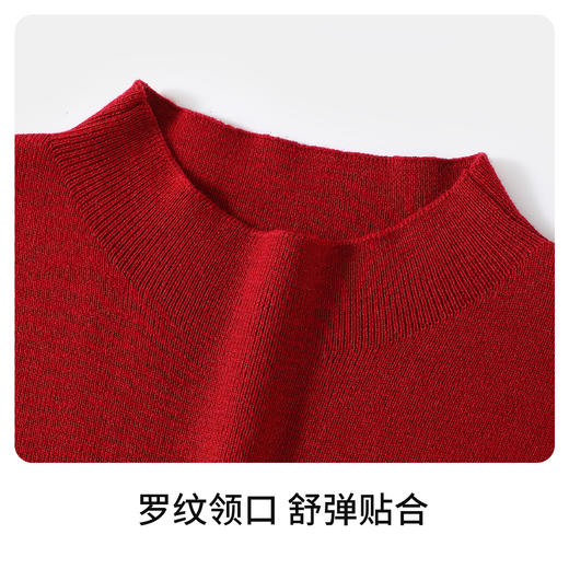 【纳维凯尔】【120-165】【含绵羊毛】女童半高领针织衫百搭毛衣 商品图8