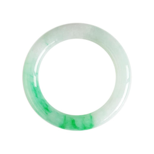 【天然正品】A货翡翠天然收藏级无纹裂细腻圆条糯种飘辣阳绿57号翡翠手镯301225NJM22 商品图0