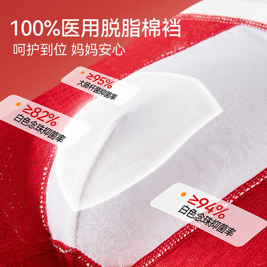 【本命年！4条装A类男童内裤 】纯棉a类棉大红平角裤 发育期男孩儿童中大童四角裤 本命新年纯棉内裤 商品图2