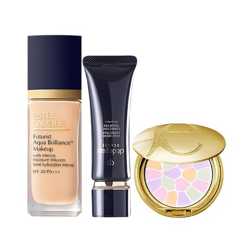 【底妆中样三件套】e大饼遮瑕4.8g蜜粉+CPB长管隔离12ml+雅诗兰黛沁水粉底液12ml 香港直邮 商品图1