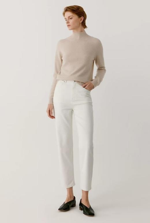 品牌订单高档100%羊绒软黄金半高领无缝一体成衣 商品图4