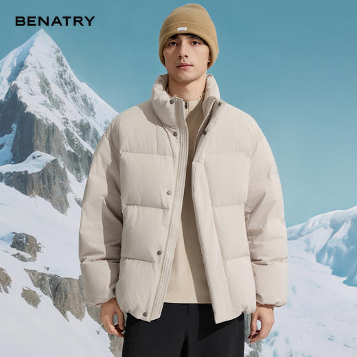 BENATRY贝纳川男款简约显瘦立领面包服90绒羽绒服外套新品EGF405308 商品图10