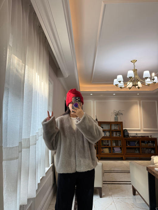 13-3 现货发 极限特惠 大爆款 要等 ed人造皮草 轻盈保暖外套 有三搭扣 我穿L宽松如图 商品图8