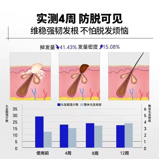 EHD防脱防断固发洗发水500ML-3242 蓬松+固发+防脱三合一  拯救脱发 秃头救星 商品图4