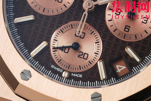 DDF配重版 重量200克+ 爱彼皇家橡树计时26240系列 全玫金钢带款 DDF26240皇家橡树无卡度版本 丹东4401机 拥有计时飞返功能 男士腕表 商品图4