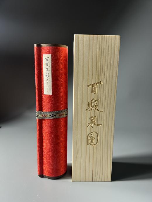 《打马泉图》发行纪念文创—钱币大师马定祥先生甄选《百骏泉图》手卷 限量影印版 商品图0