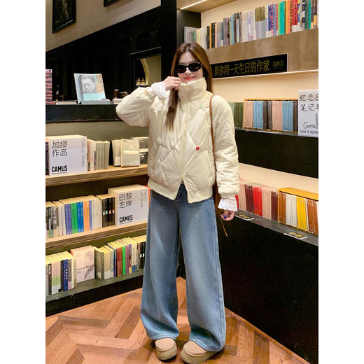 <曾小咸推荐>现货秒杀 ！微信超特价！韩系立领菱格棉衣外套 日常279.99 立减150 秒杀129.99！！ 商品图2