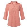 七分袖衬衫女春秋2025新款大码女装中年妈妈休闲女士衬衫粉色上衣 商品缩略图4
