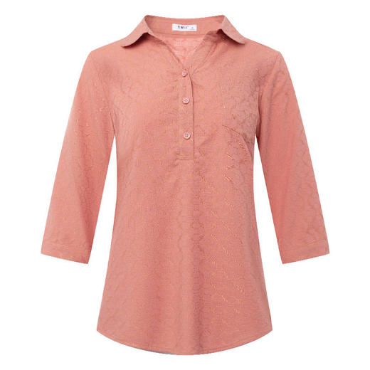 七分袖衬衫女春秋2025新款大码女装中年妈妈休闲女士衬衫粉色上衣 商品图4