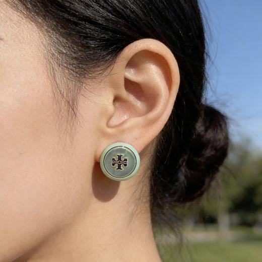 .正品原单！汤丽柏琦双t圆形徽标耳钉女士耳钉 商品图1