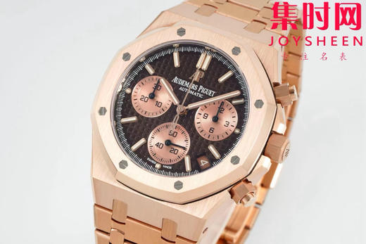 DDF配重版 重量200克+ 爱彼皇家橡树计时26240系列 全玫金钢带款 DDF26240皇家橡树无卡度版本 丹东4401机 拥有计时飞返功能 男士腕表 商品图2