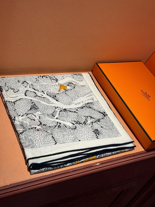 秋冬特惠💰420 爱马仕围巾 秋冬搭配利器 双面同色 版真丝羊绒披肩！ 商品图4