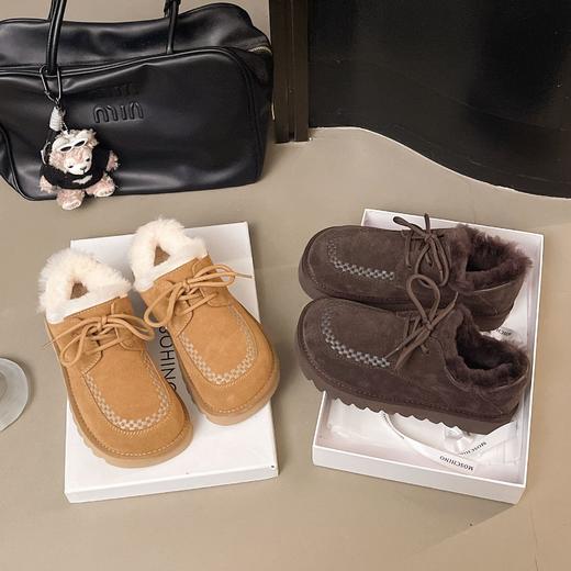 牛皮复古休闲厚底雪地靴加绒加厚保暖棉鞋勃肯鞋毛毛鞋MB88526 商品图2