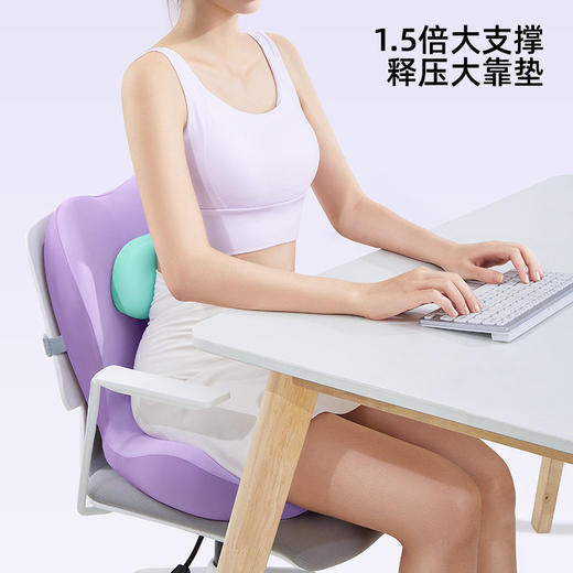 【美臀护腰，久坐不累的秘密】STG汽车专用护腰坐垫靠背一体屁垫椅垫久坐不累减压护腰座靠垫猫太子 商品图3