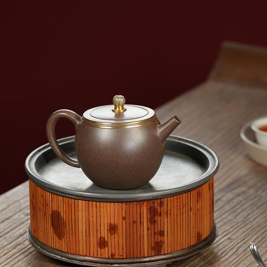 龙德堂陶艺 汤宣武 作品《好运接踵而至》原矿青段·柴烧 150cc 库存请咨询客服 商品图3