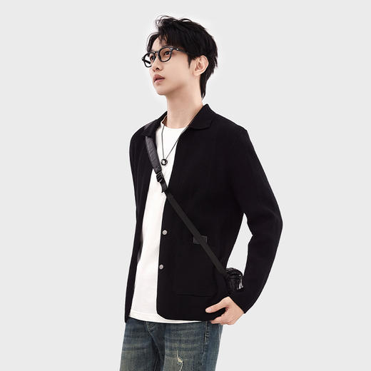 【新品上新】HX 春季翻领开胸毛衫S107610002101 商品图1
