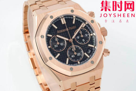 DDF配重版 重量200克+ 爱彼皇家橡树计时26240系列 全玫金钢带款 DDF26240皇家橡树无卡度版本 丹东4401机 拥有计时飞返功能 男士腕表 商品图1