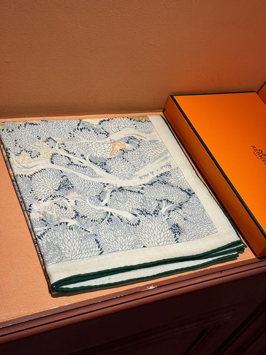 秋冬特惠💰420 爱马仕围巾 秋冬搭配利器 双面同色 版真丝羊绒披肩！ 商品图4