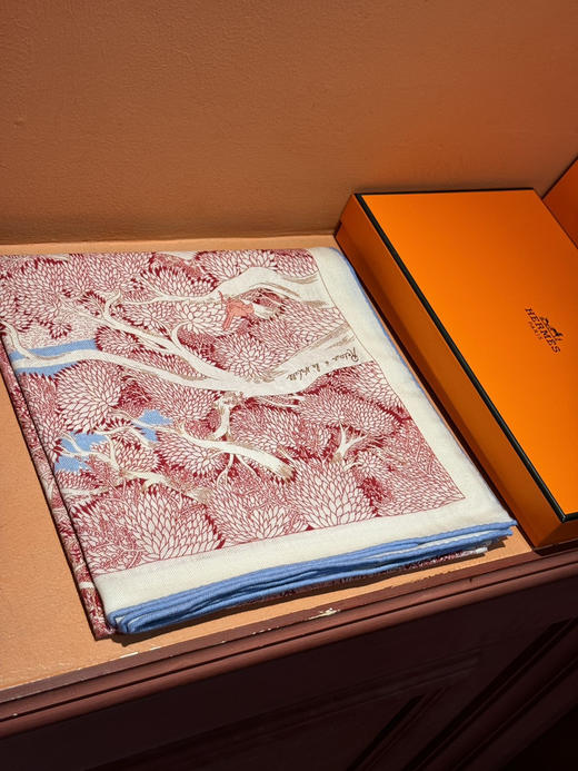 秋冬特惠💰420 爱马仕围巾 秋冬搭配利器 双面同色 版真丝羊绒披肩！ 商品图4