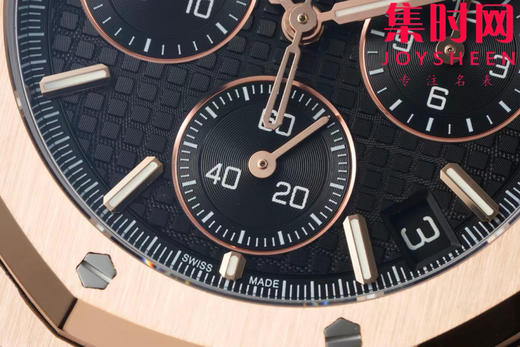 DDF配重版 重量200克+ 爱彼皇家橡树计时26240系列 全玫金钢带款 DDF26240皇家橡树无卡度版本 丹东4401机 拥有计时飞返功能 男士腕表 商品图4