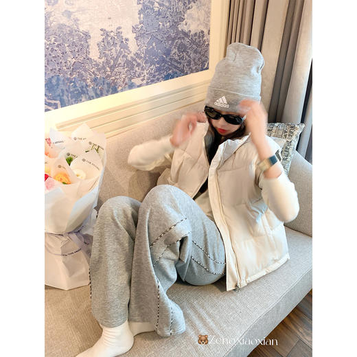 <曾小咸推荐>现货秒杀 ！微信超特价！韩系抽绳直筒休闲裤 日常179.99 立减90 秒杀89.99！！ 商品图3