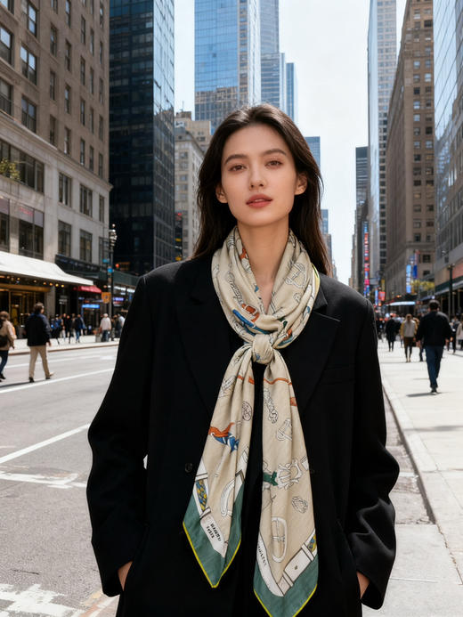 秋冬特惠💰420 爱马仕围巾 羊绒新款 买了都说好看 推荐 爱马仕双面同色羊绒方巾 商品图0