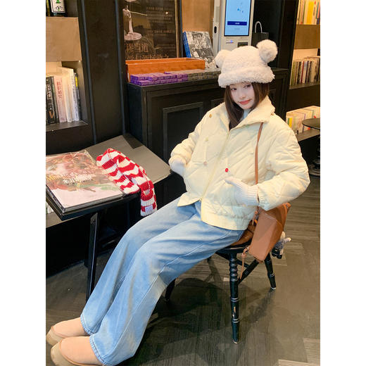 <曾小咸推荐>现货秒杀 ！微信超特价！韩系立领菱格棉衣外套 日常279.99 立减150 秒杀129.99！！ 商品图4