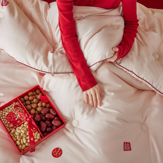剪花蚕丝蛋白喜嫁被子被芯 轻奢结婚喜庆陪嫁被芯 商品图8