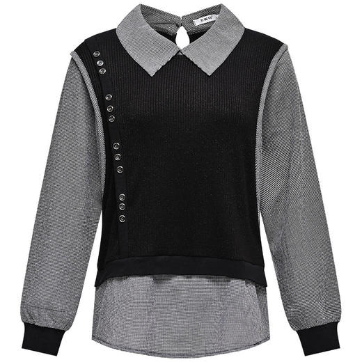 春秋假两件上衣女时尚洋气2025春款女装新款妈妈长袖t恤打底衫女 商品图5