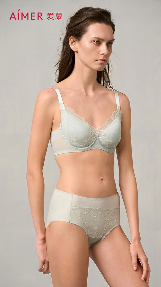 【6折】3楼爱慕 24AW简韵中腰平角裤AM23A031 商品图0