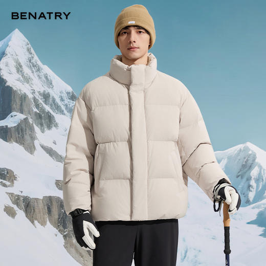 BENATRY贝纳川男款简约显瘦立领面包服90绒羽绒服外套新品EGF405308 商品图9