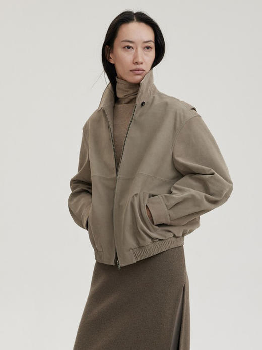 THEHOYAN｜P23159 British Cowhide Jacket 绒面牛皮夹克 商品图0