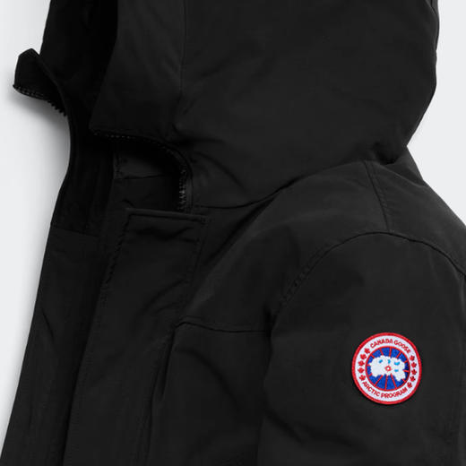CANADA GOOSE 加拿大鹅 男士经典徽章 Leslie 派克连帽羽绒服 黑色 2052M 9061 商品图1