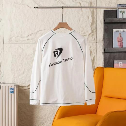 山系机能风潮T男女同款印花LOGO长袖T恤 商品图2